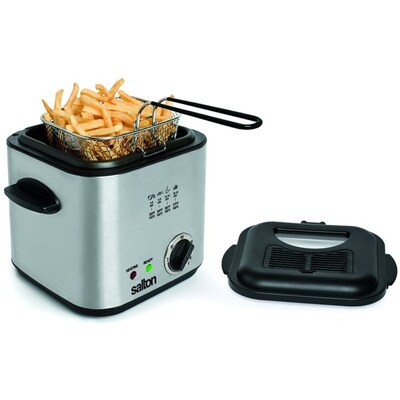 Salton 1 L Compact Deep Fryer, Silver (DF1539)