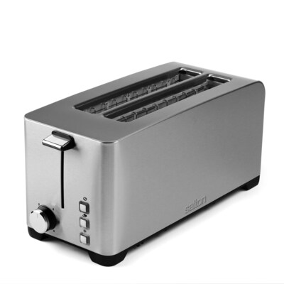Salton 4 Slice Long Slot Toaster, Silver (ET1817)