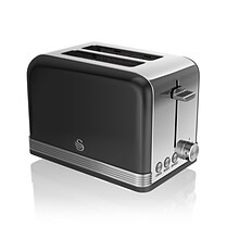Swan Retro 2 Slice Toaster, Black (ST19010BN)