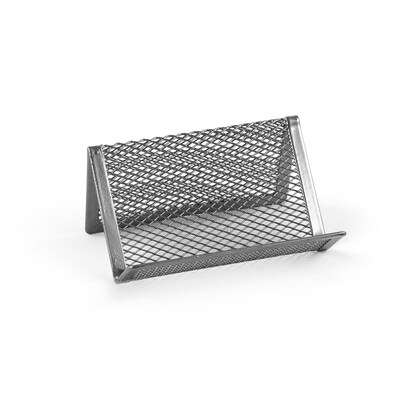 Design Ideas Mesh Business Card Holder, Silver (34149)