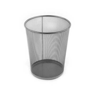 Design Ideas Mesh Wastecan, Silver (46009)
