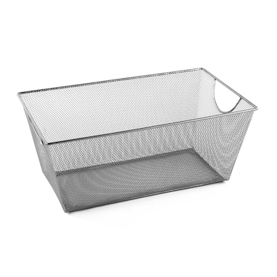 Design Ideas 33 Qt. Mesh Zip Box, Silver (351499)