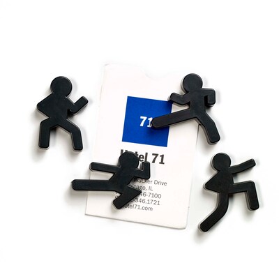 Design Ideas Ninja Magnets, Black, Set of 4 (3205094)