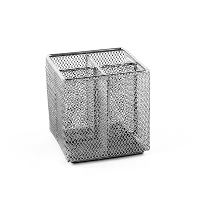 Design Ideas Mesh Pencil Cube, Silver (3420419)
