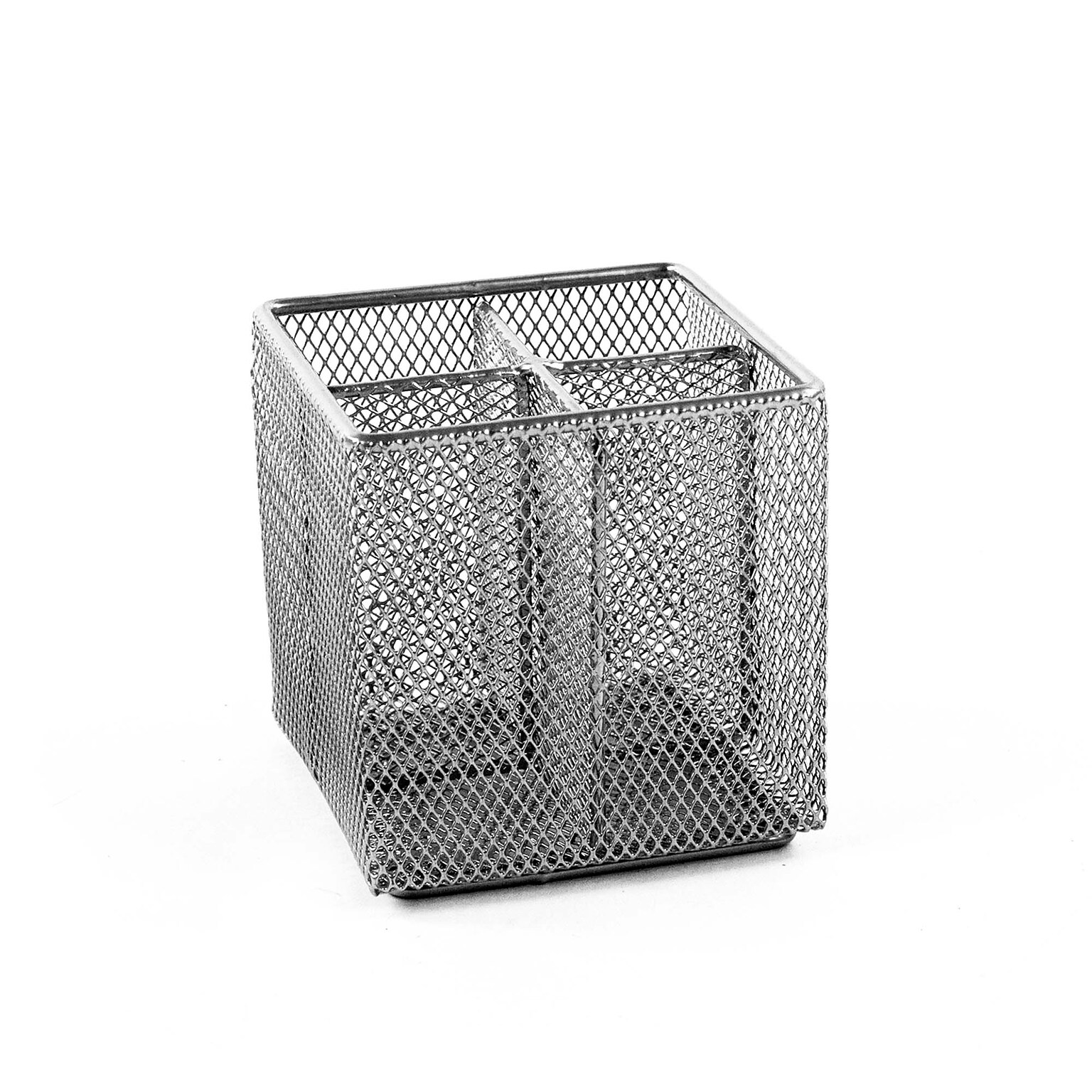 Design Ideas Mesh Pencil Cube, Silver (3420419)