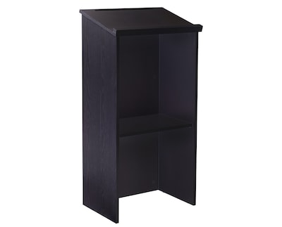 AdirOffice 46H Floor Standing Lectern with Adjustable Shelf, Black (661-01-BLK)