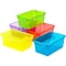 Storex Plastic Small Cubby Bins, x 7.8 x 12.2, Assorted andy, 5/Carton (62490U05C)