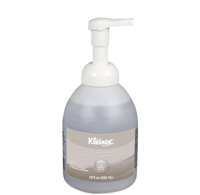 Kleenex Alcohol-Free Foam Hand Sanitizer, 18oz. Pump Bottle, Fragrance-Free