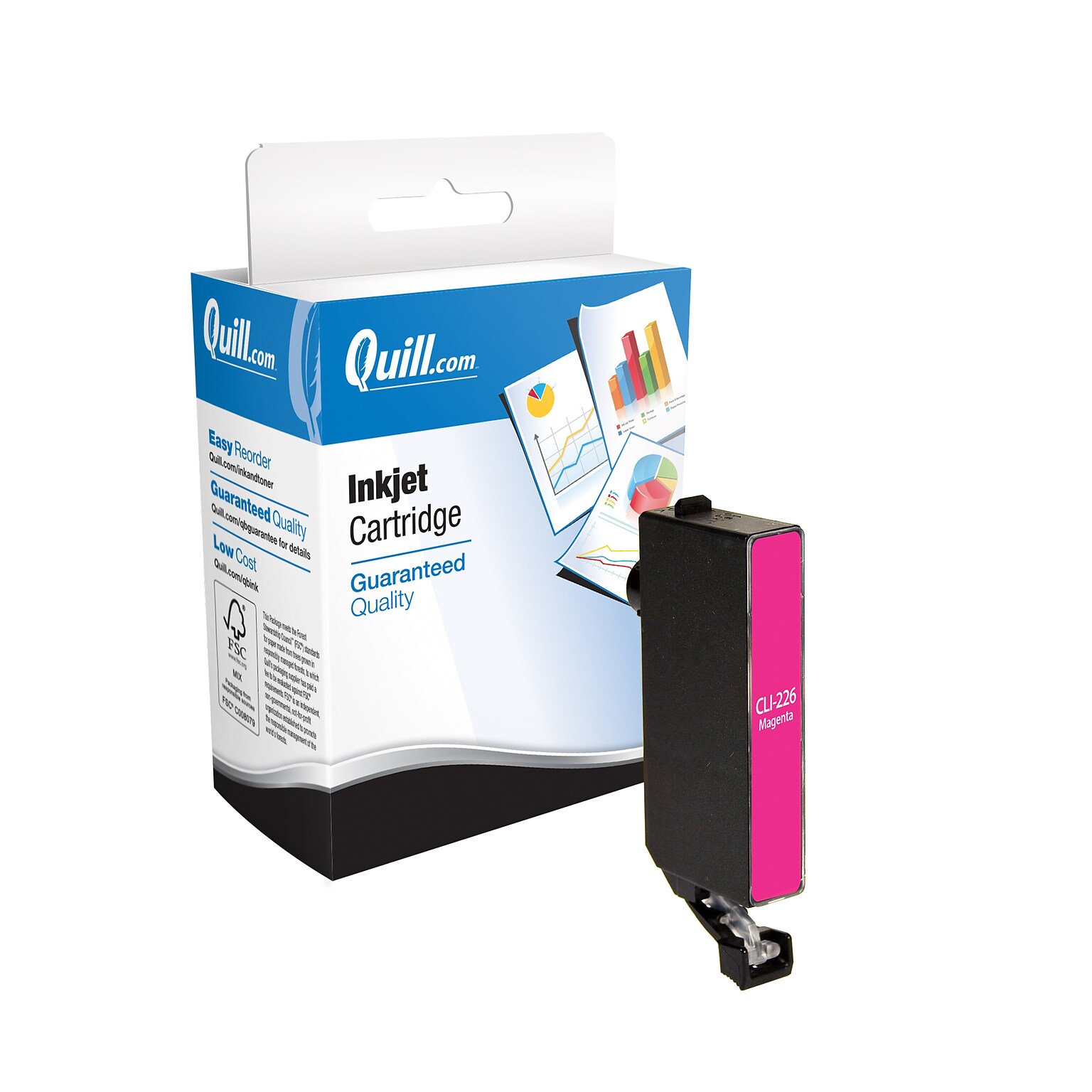 Quill Brand® Remanufactured Magenta Standard Yield Ink Cartridge Replacement for Canon CLI-226 (4548B001) (Lifetime Warranty)