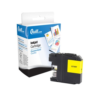 Quill Brand® Compatible Yellow High Yield Ink Cartridge Replacement for Brother LC103XL (LC103YS) (L