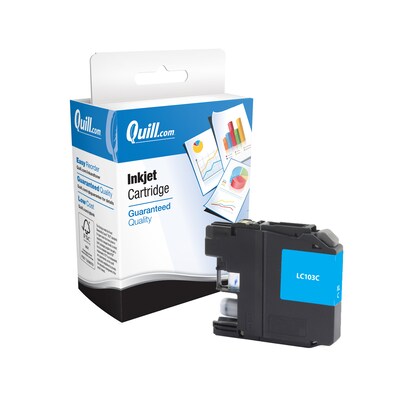 Quill Brand® Compatible Cyan High Yield Ink Cartridge Replacement for Brother LC103XL (LC103CS) (Lif