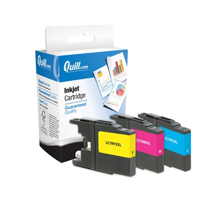 Quill Brand® Remanufactured Cyan/Magenta/Yellow Extra High Yield Ink Cartridge Replacement for Brother LC79XXL (LC793PKS), 3/Pk