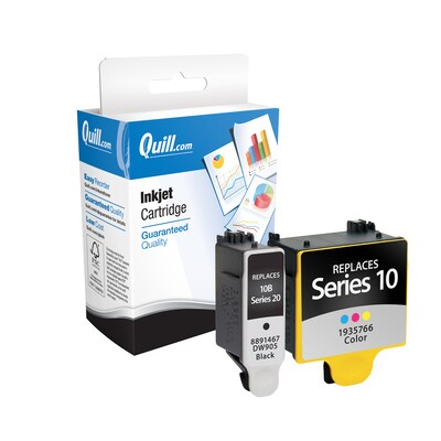 Quill Brand® Remanufactured Black/Tri-Color High Yield Ink Cartridge Replacement for Kodak 10 (8367849), 2/Pack