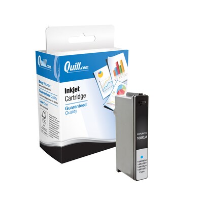 Quill Brand® Remanufactured Cyan High Yield Ink Cartridge Replacement for Lexmark 100XL (14N1093) (Lifetime Warranty)