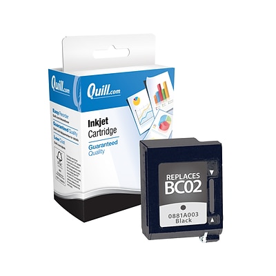 Quill Brand® Remanufactured Canon BC-02 Ink Black (Lifetime Warranty)