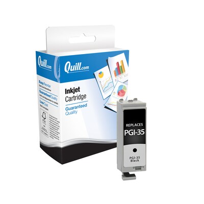 Quill Brand® Remanufactured Black Standard Yield Ink Cartridge Replacement for Canon PGI-35 (1509B002) (Lifetime Warranty)
