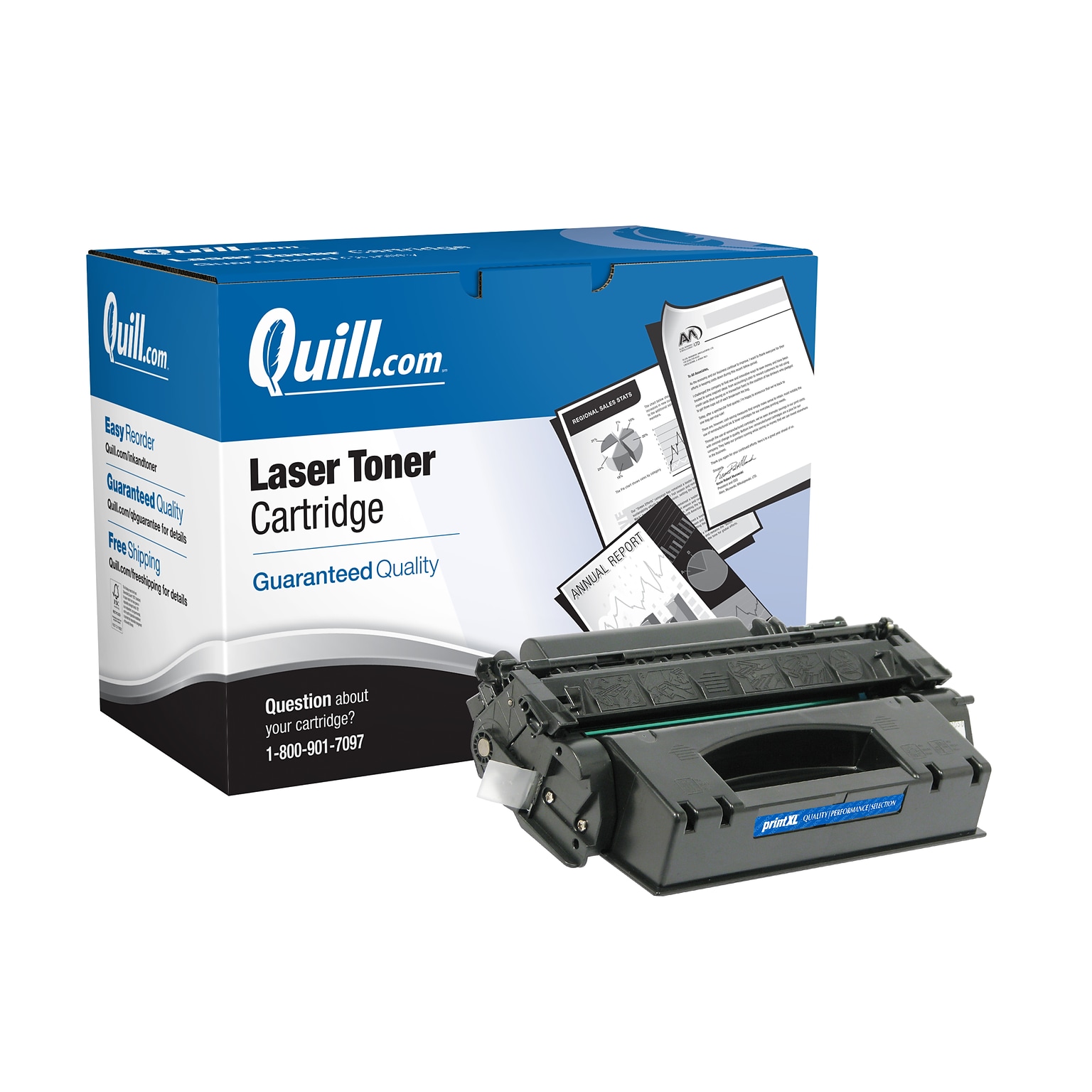 Quill Brand® Remanufactured Black Extended Yield Toner Cartridge Replacement for HP 53X (Q7553X) (Lifetime Warranty)