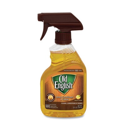 Old English Lemon Oil, Furniture Polish, 12oz, Spray Bottle, 6/Carton