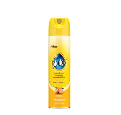 Pledge Furniture Polish, Orange, 9.7 oz Aerosol Spray, 6/Carton