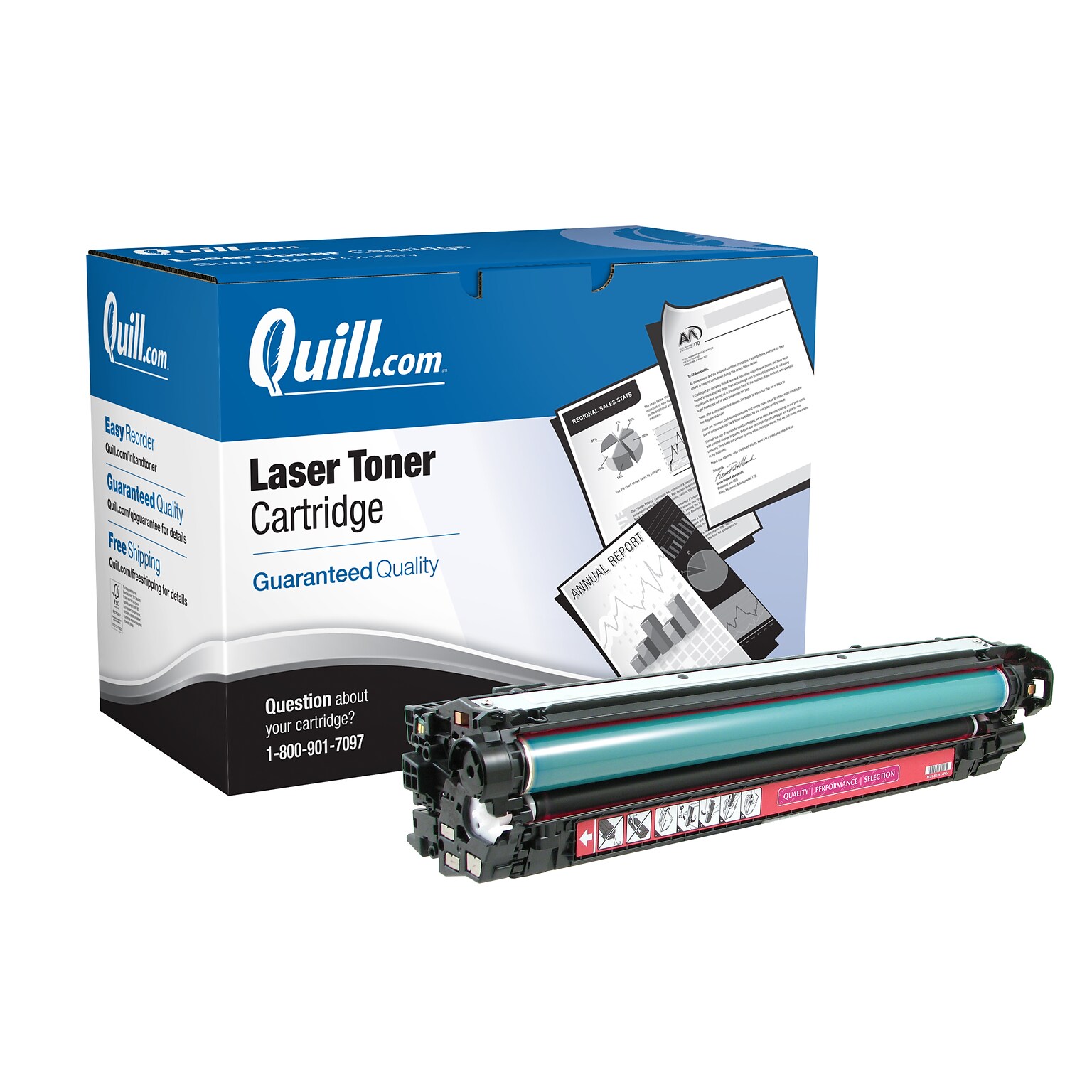 Quill Brand® Remanufactured Magenta Standard Yield Toner Cartridge Replacement for HP 650A (CE273A) (Lifetime Warranty)