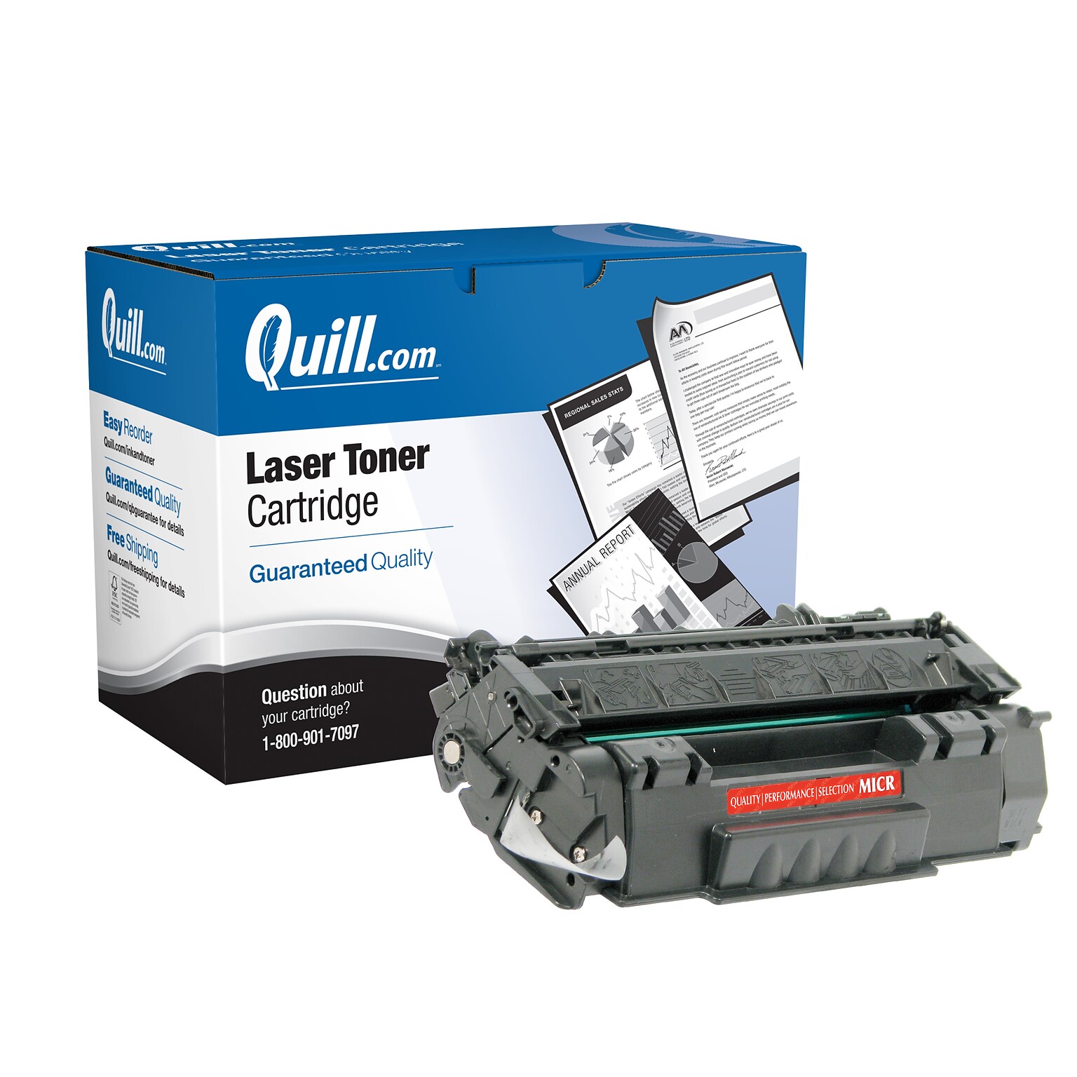 Quill Brand® Remanufactured Black Standard Yield MICR Toner Cartridge Replacement for HP 53A (Q7553A) (Lifetime Warranty)