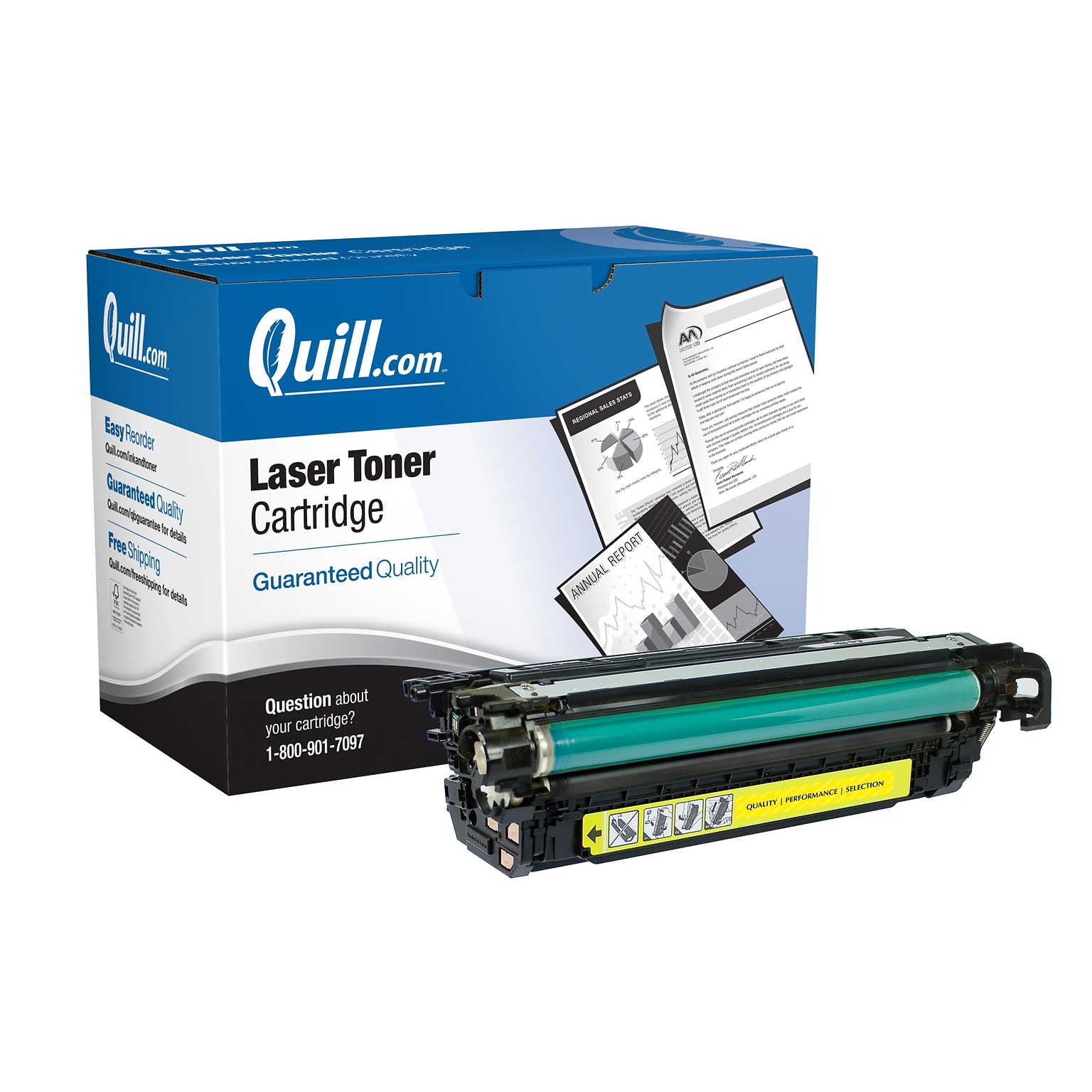 Quill Brand® Remanufactured Yellow Standard Yield Toner Cartridge Replacement for HP 648A (CE262A) (Lifetime Warranty)