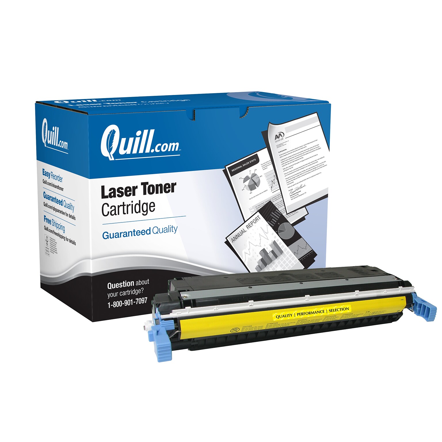 Quill Brand® Remanufactured Yellow Standard Yield Toner Cartridge Replacement for HP 645A (C9732A) (Lifetime Warranty)