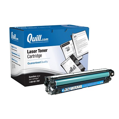 Quill Brand® Remanufactured Cyan Standard Yield Toner Cartridge Replacement for HP 650A (CE271A) (Lifetime Warranty)