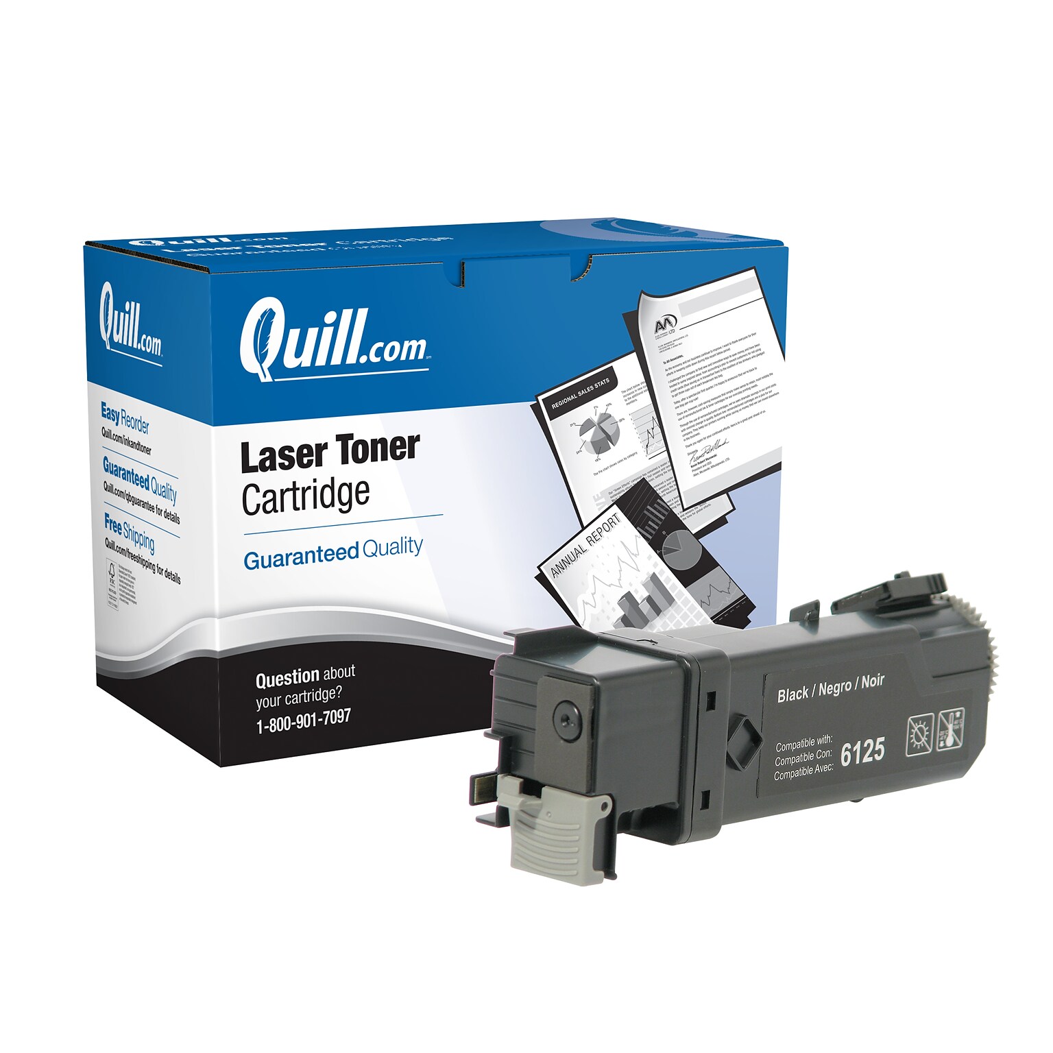 Quill Brand® Remanufactured Black Standard Yield Toner Cartridge Replacement for Xerox 6125 (106R01334) (Lifetime Warranty)