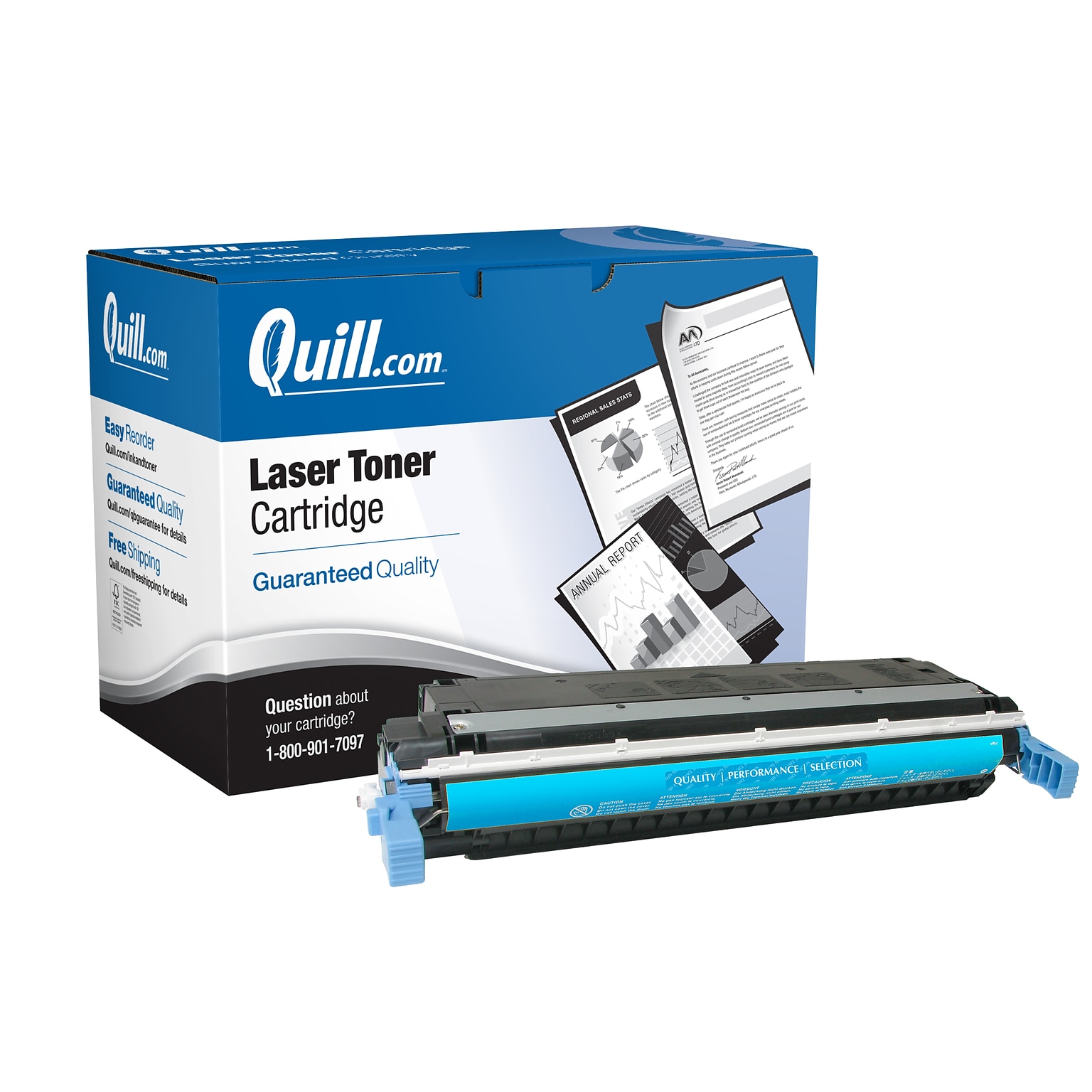 Quill Brand® Remanufactured Cyan Standard Yield Toner Cartridge Replacement for HP 645A (C9731A) (Lifetime Warranty)