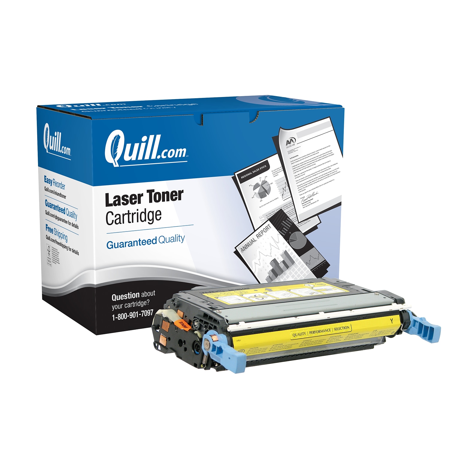 Quill Brand® Remanufactured Yellow Standard Yield Toner Cartridge Replacement for HP 644A (Q6462A) (Lifetime Warranty)