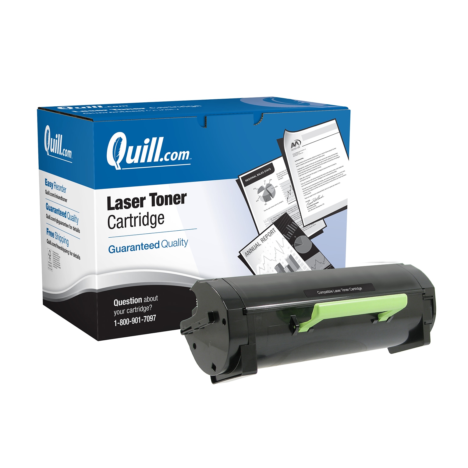 Quill Brand® Remanufactured Black Extra High Yield Toner Cartridge Replacement for Lexmark MS410/MS510/MS610 (50F0XA0)