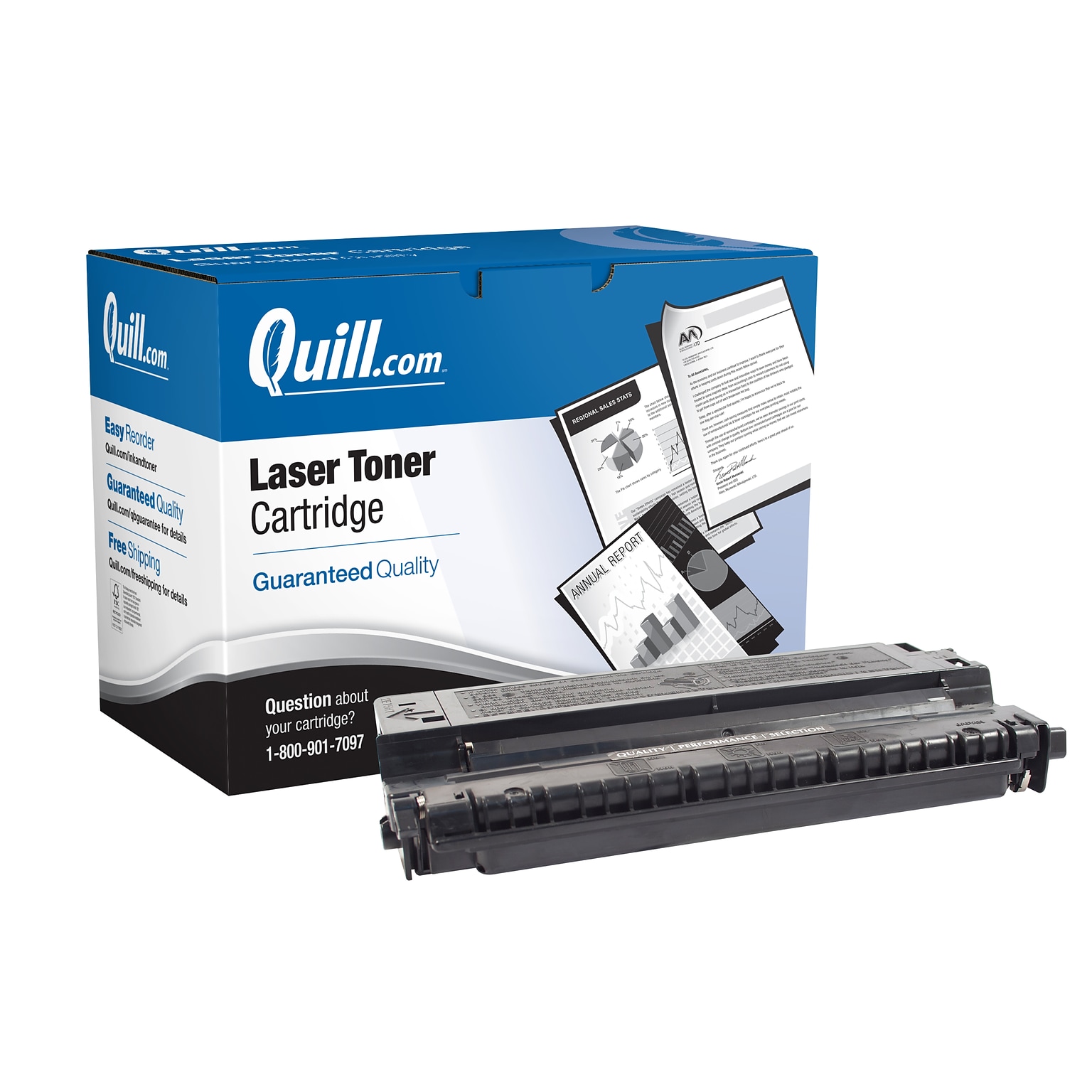 Quill Brand® Remanufactured Black Standard Yield Toner Cartridge Replacement for Lexmark E230/E232/E240/E330/E340/E342 (24015SA)
