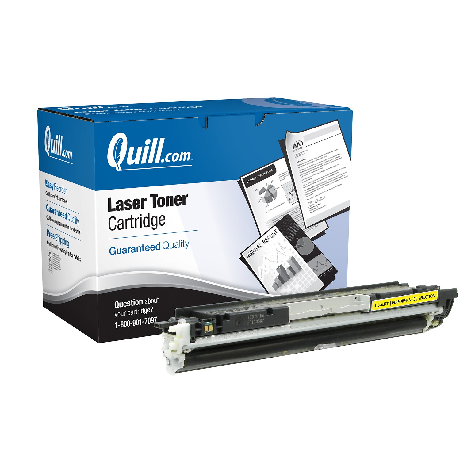 Quill Brand® Remanufactured Yellow Standard Yield Toner Cartridge Replacement for HP 126A (CE312A) (Lifetime Warranty)