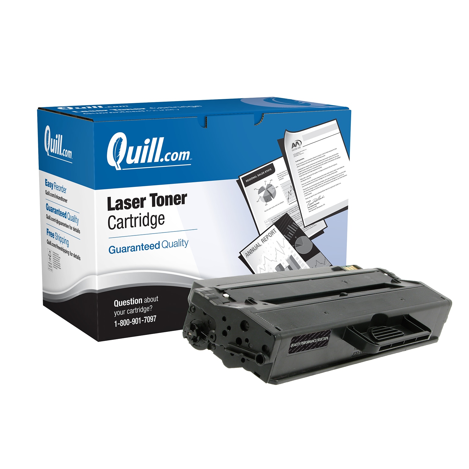 Quill Brand® Remanufactured Black High Yield Toner Cartridge Replacement for Dell 1260/1265 (DRYXV) (Lifetime Warranty)
