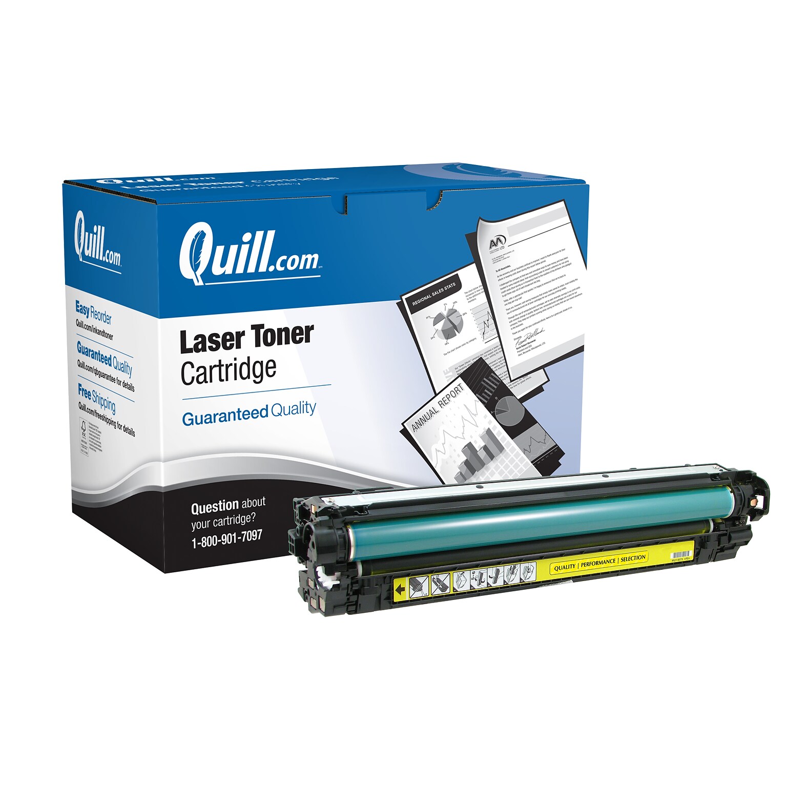 Quill Brand® Remanufactured Yellow Standard Yield Toner Cartridge Replacement for HP 651A (CE342A) (Lifetime Warranty)