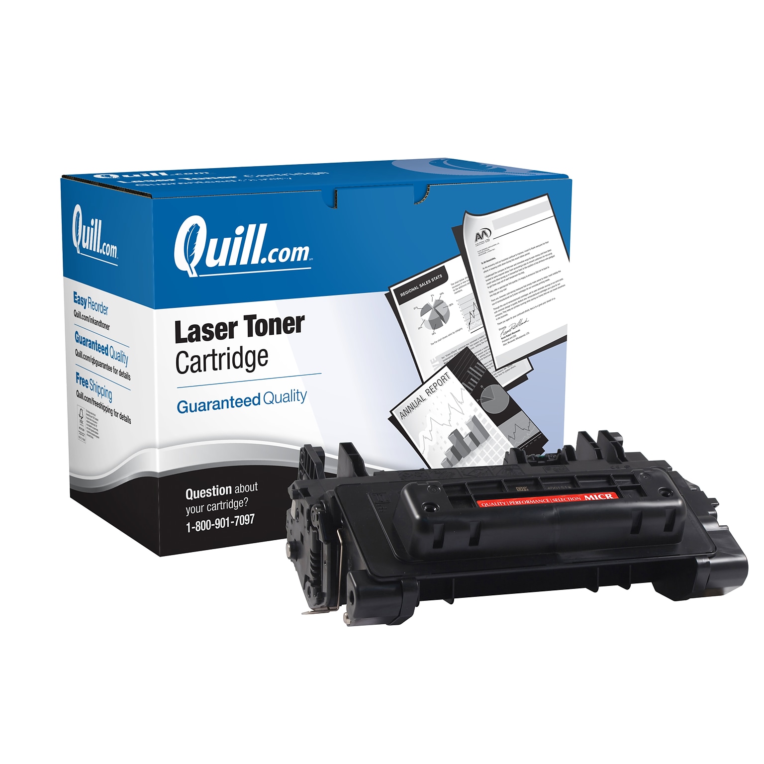 Quill Brand® Remanufactured Black Standard Yield MICR Toner Cartridge Replacement for HP 81A (CF281A) (Lifetime Warranty)