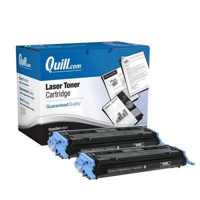 Quill Brand® Remanufactured Black Standard Yield Toner Cartridge Replacement for HP 124A (Q6000A), 2/Pack (Lifetime Warranty)