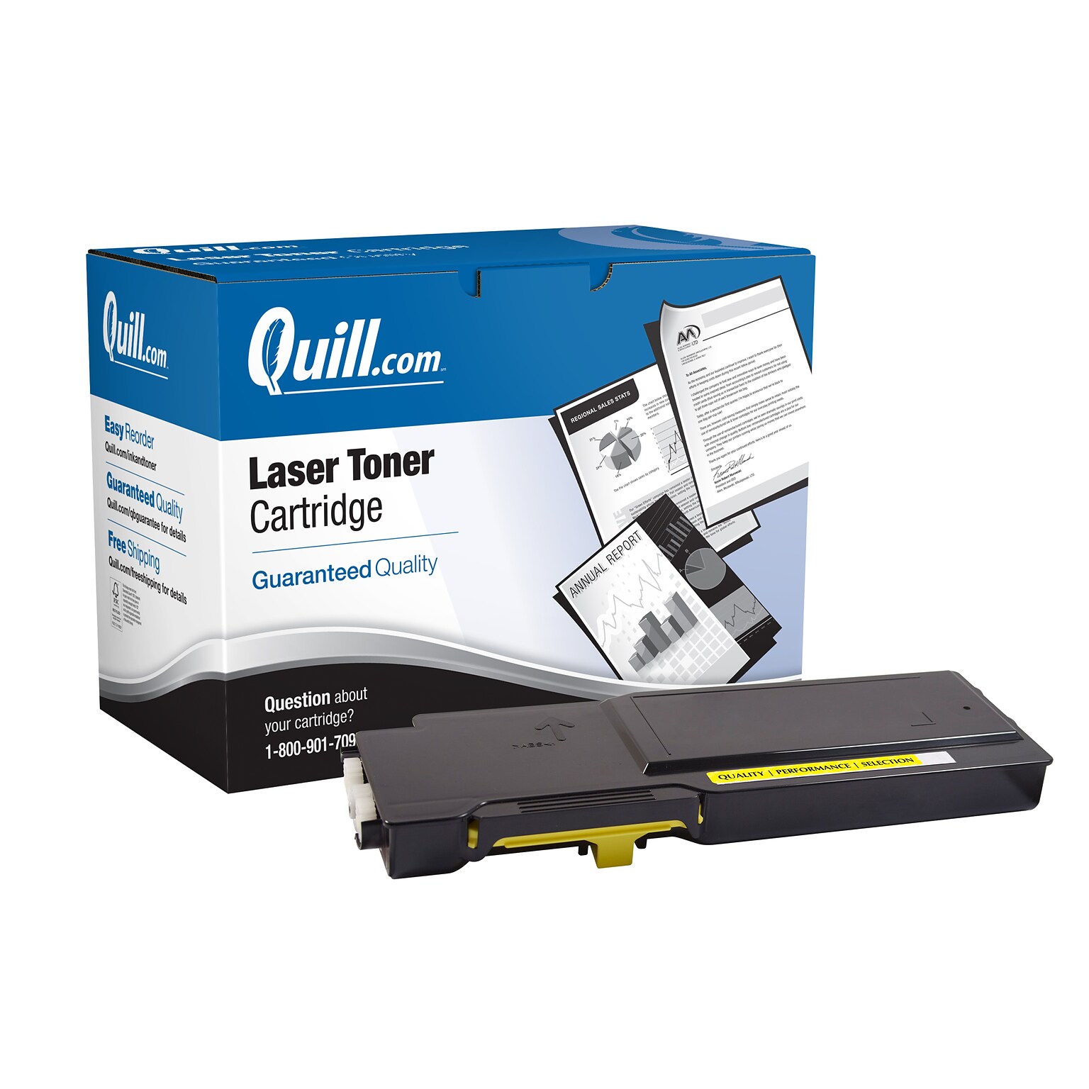 Quill Brand® Remanufactured Yellow High Yield Toner Cartridge Replacement for Dell 2660/2665 (YR3W3) (Lifetime Warranty)