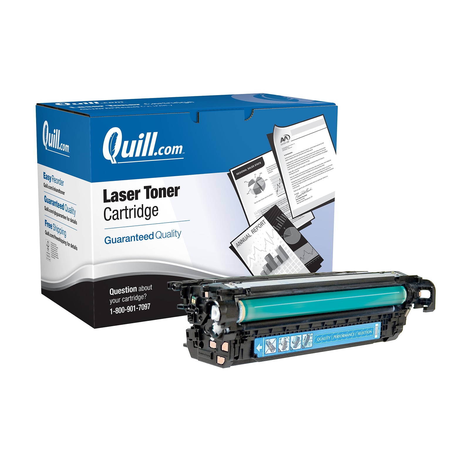 Quill Brand® Remanufactured Cyan Standard Yield Toner Cartridge Replacement for HP 654A (CF331A) (Lifetime Warranty)