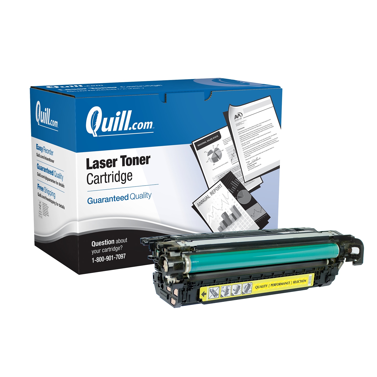 Quill Brand® Remanufactured Yellow Standard Yield Toner Cartridge Replacement for HP 654A (CF332A) (Lifetime Warranty)