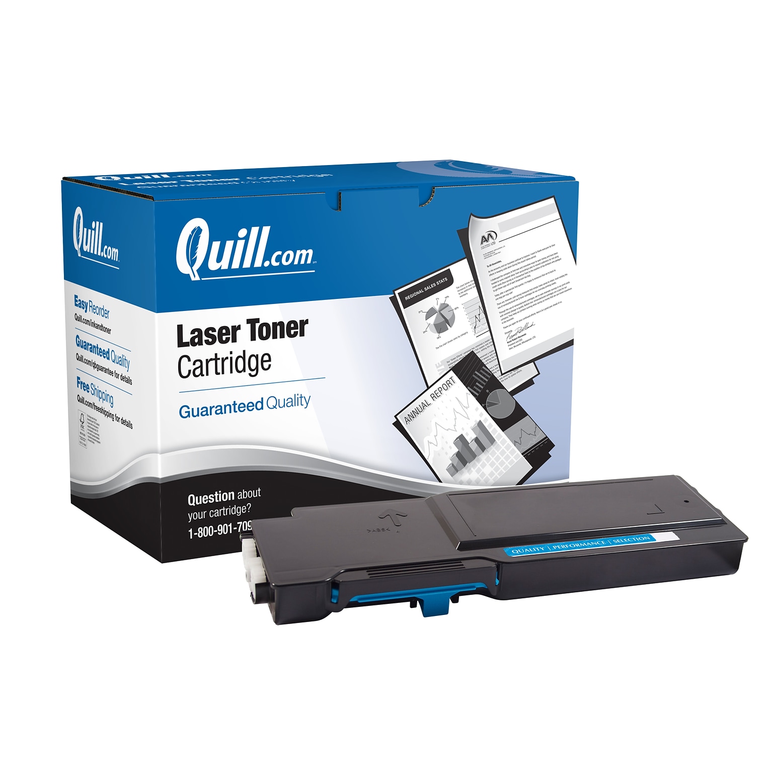 Quill Brand® Remanufactured Cyan High Yield Toner Cartridge Replacement for Dell 2660/2665 (488NH) (Lifetime Warranty)