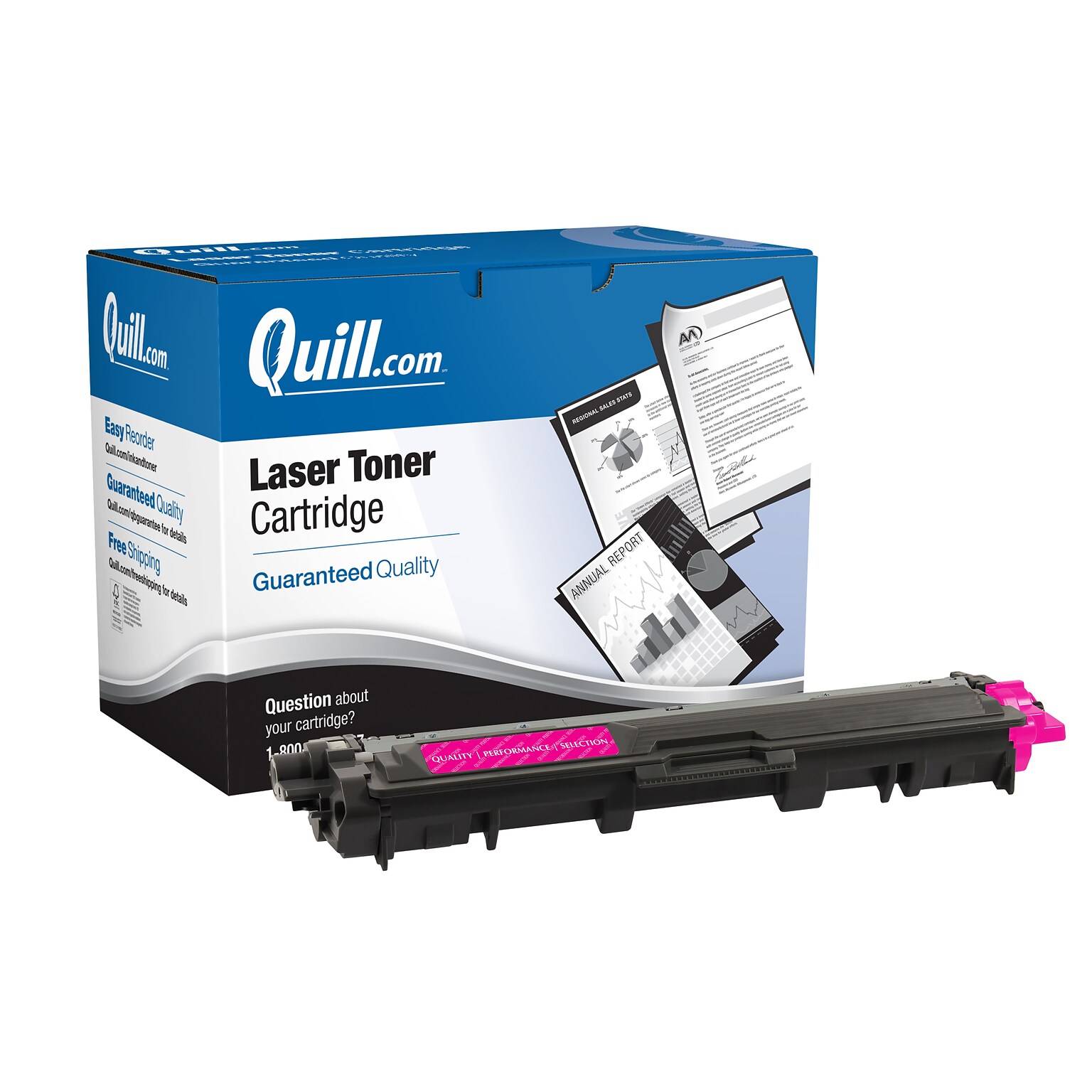 Quill Brand® Remanufactured Magenta Standard Yield Toner Cartridge Replacement for Brother TN-221 (TN221M) (Lifetime Warranty)