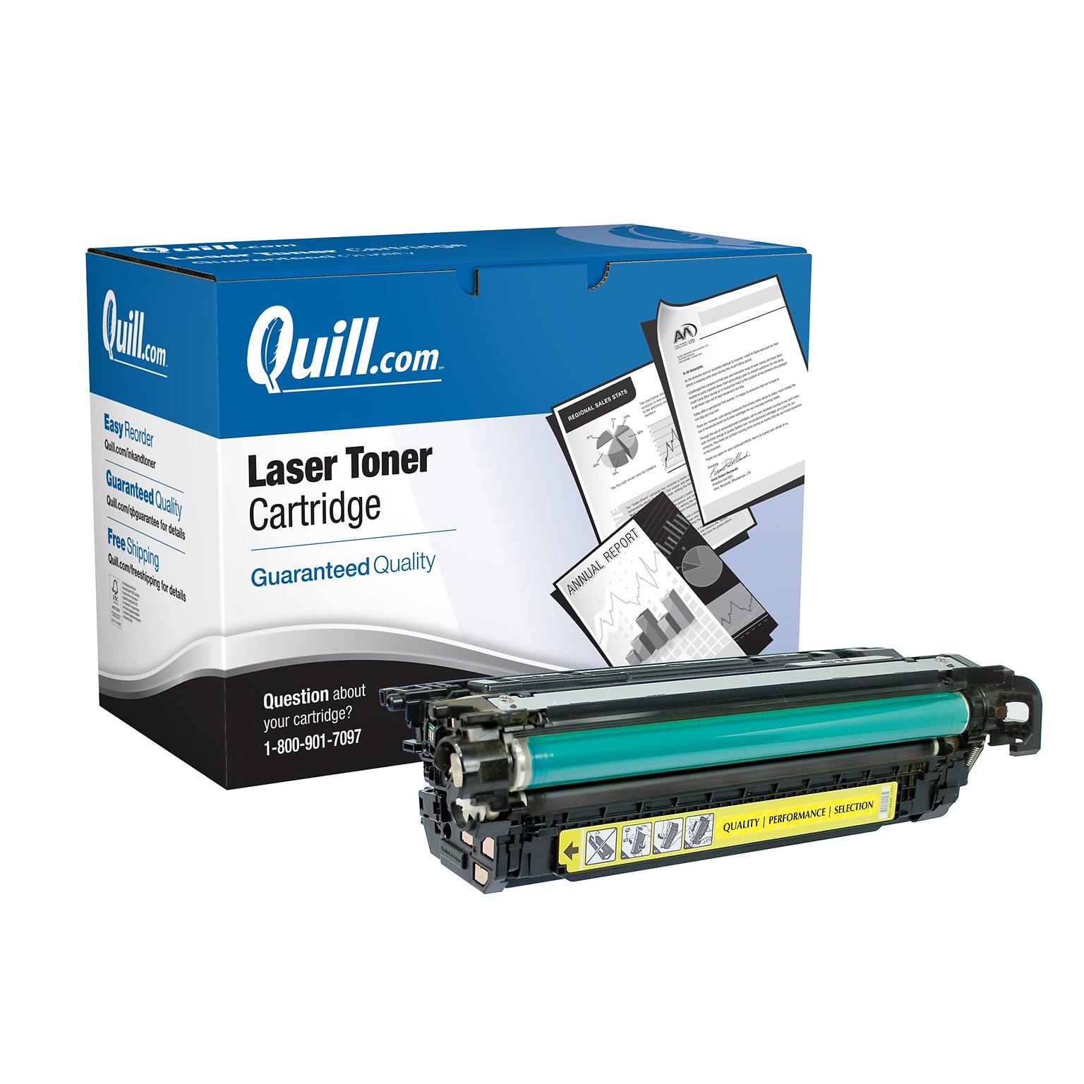 Quill Brand® Remanufactured Yellow Standard Yield Toner Cartridge Replacement for HP 653A (CF322A) (Lifetime Warranty)