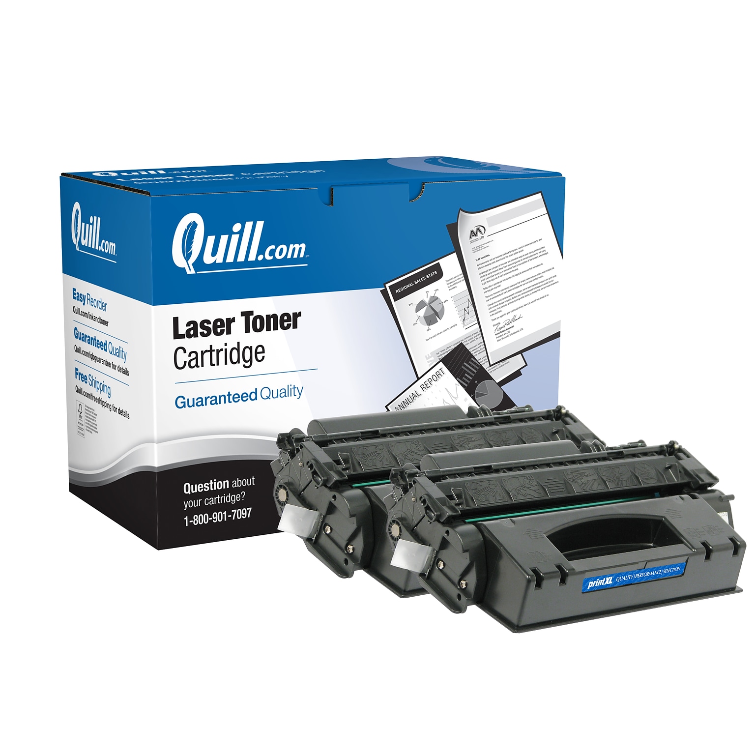 Quill Brand® Remanufactured Black High Yield Toner Cartridge Replacement for HP 53X (Q7553XD), 2/Pack (Lifetime Warranty)