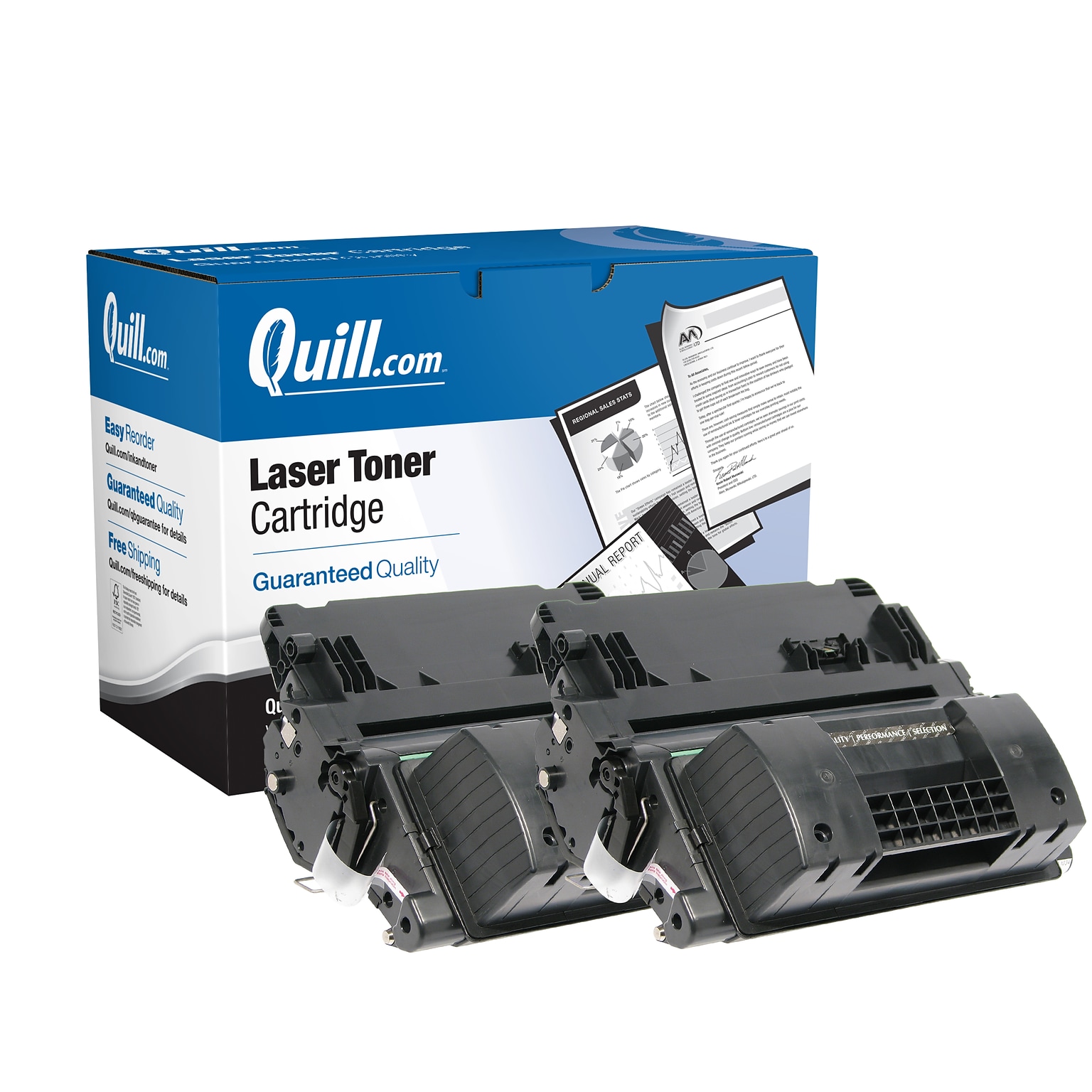 Quill Brand® Remanufactured Black High Yield Toner Cartridge Replacement for HP 90X (CE390X), 2/Pack (Lifetime Warranty)