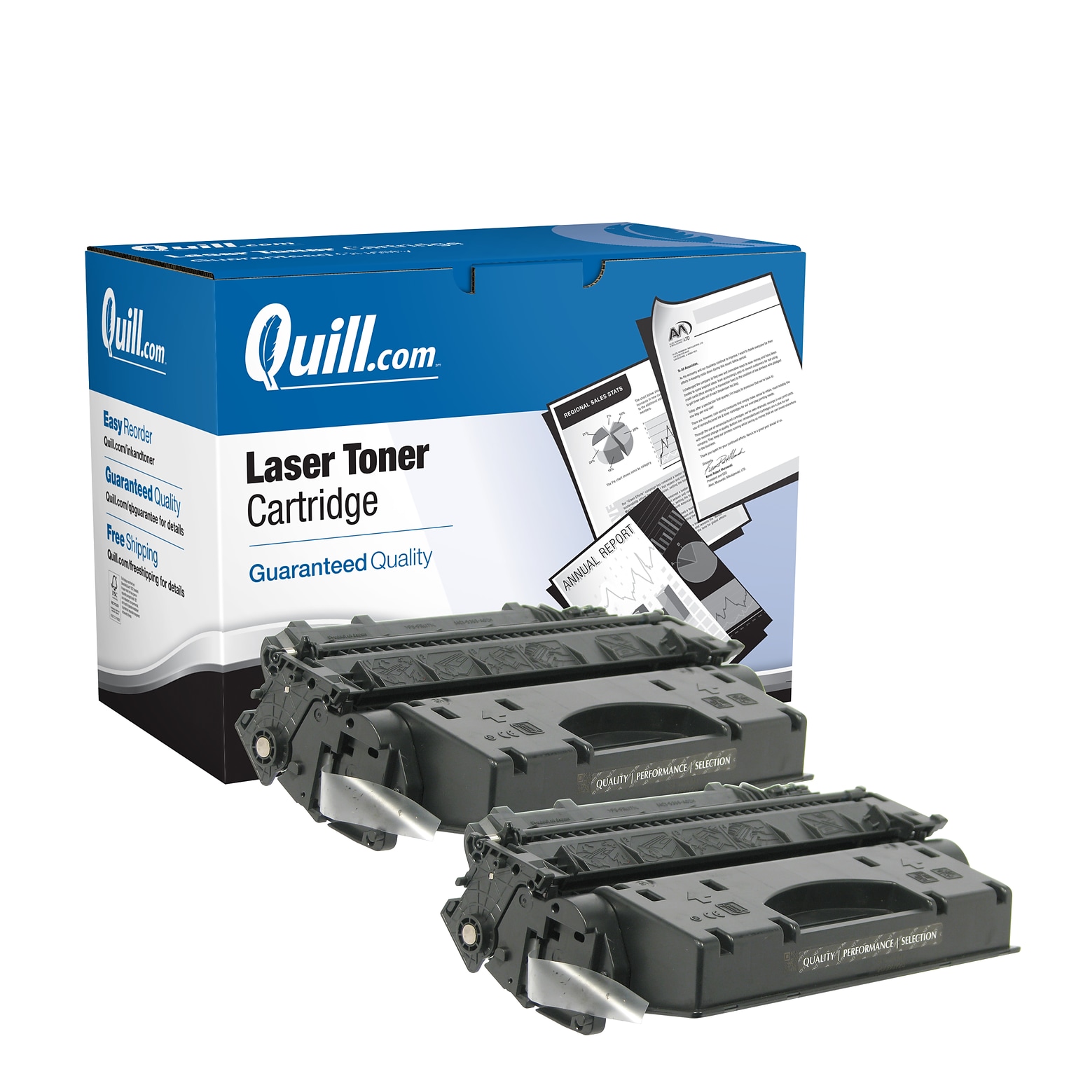 Quill Brand® Remanufactured Black High Yield Toner Cartridge Replacement for HP 80X (CF280XD), 2/Pack (Lifetime Warranty)
