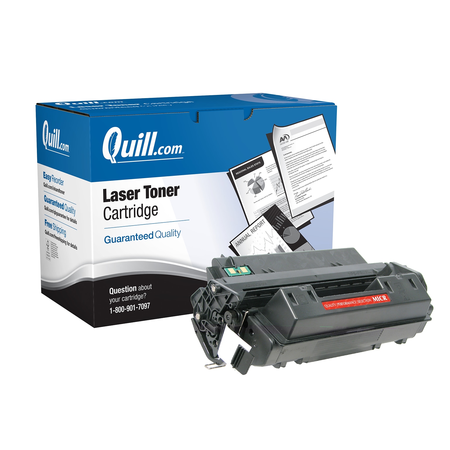 Quill Brand® Remanufactured Black Standard Yield MICR Toner Cartridge Replacement for HP 10A (Q2610A) (Lifetime Warranty)