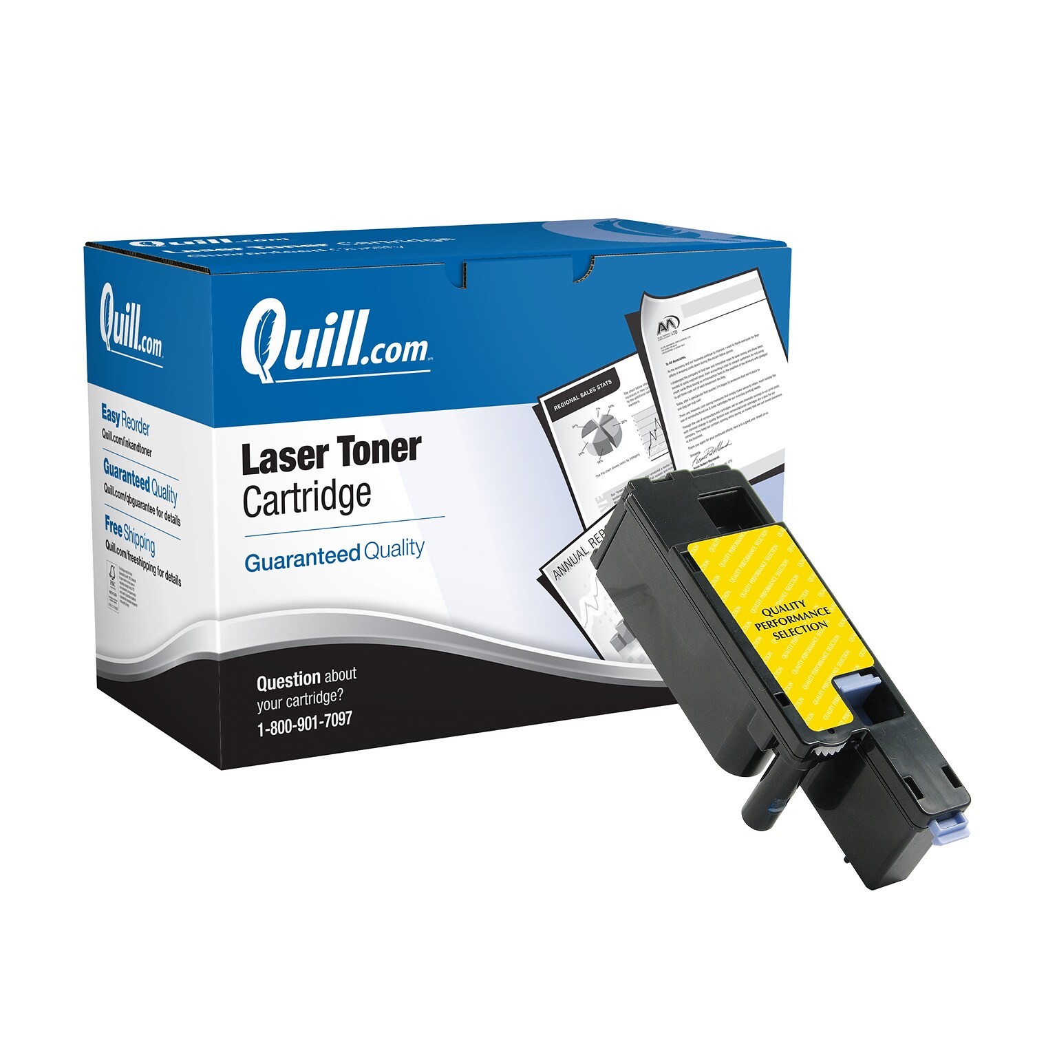 Quill Brand® Remanufactured Yellow Standard Yield Toner Cartridge Replacement for Dell E525 (3581G) (Lifetime Warranty)