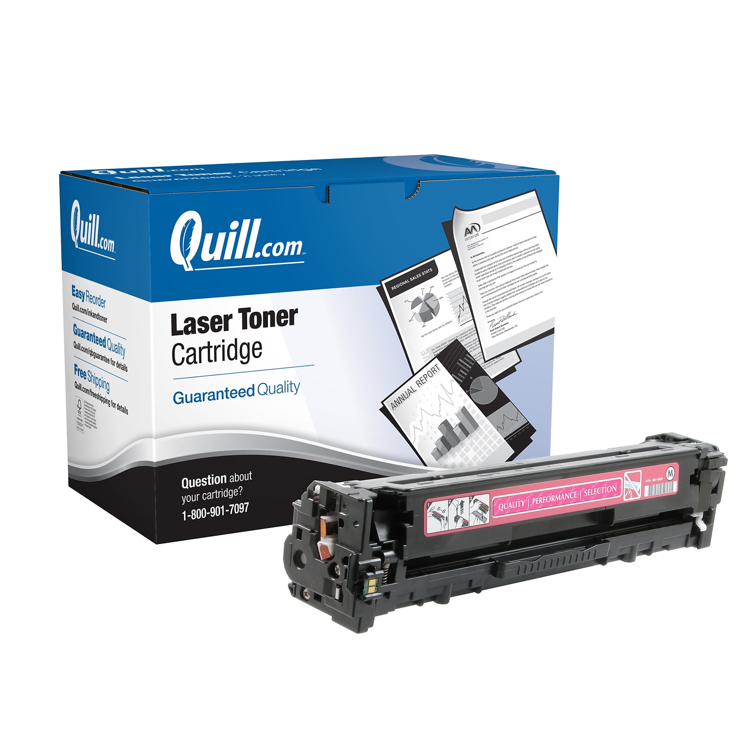 Quill Brand® Remanufactured Magenta Standard Yield Toner Cartridge Replacement for HP 131A (CF213A) (Lifetime Warranty)